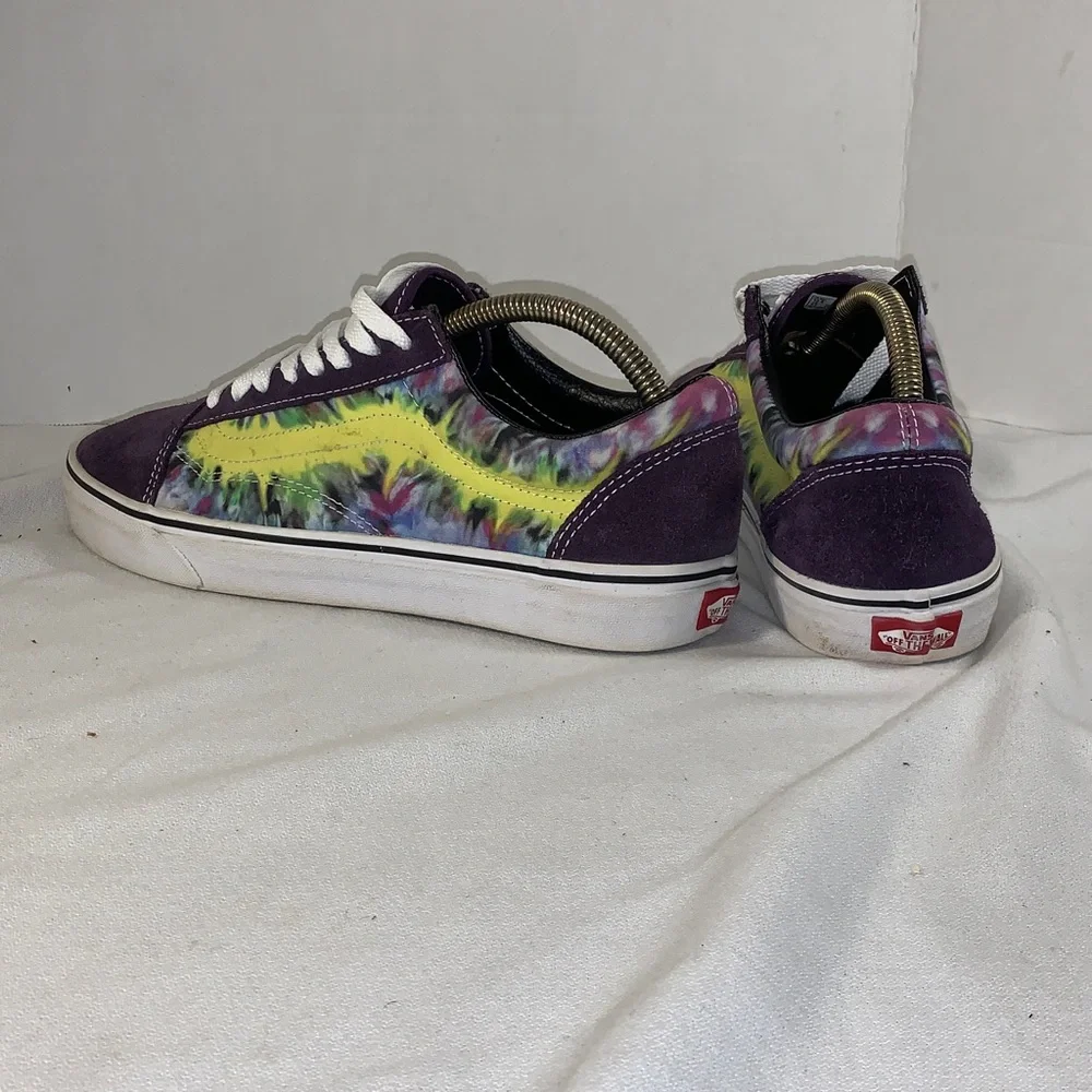 Vans Men’s Old Skool ‘Tie Dye’ Purple/White Low-Top Sneakers